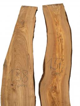 Olivenholz Brett Olivenbaum Baumscheibe 137x19-24cm x 27mm 