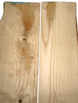 2x Eschenholz Brett Esche Holz Bohle 95x23-27cm x 22mm 