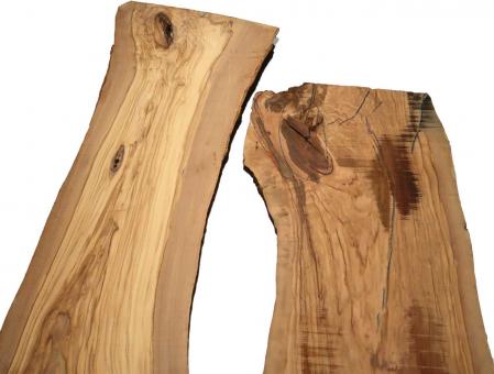 Olivenholz Brett Olivenbaum Baumscheibe 100x30-36cm x 27mm 
