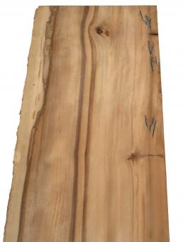 Satin Nussbaum Holz Amberbaum Bohle 111x24cm x 47-49mm 