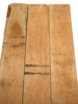 3x Kirschbaum Holz Kirschholz 101x16-17cm x 27-29mm S3 