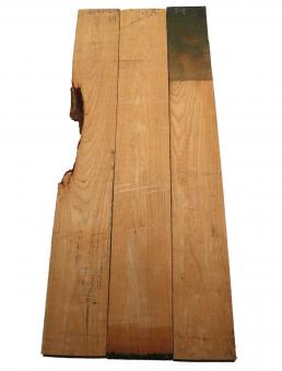 3x Kirschbaum Holz Kirschholz 101x10-15cm x 27-29mm S4 