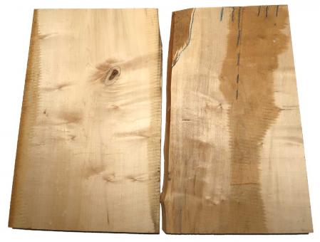 2x Ahornholz Brett Ahorn Holz 50x27-31cm x 23-24mm 