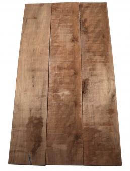 3x Nussbaumholz Walnussholz Brett 92x17cm x 24mm A1 