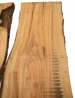 2x Olivenholz Brett Olivenbaum Holz 86x33-44cm x 24mm 