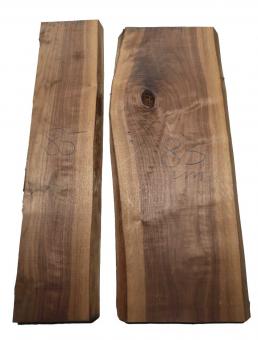 Nussbaumholz Walnussholz Nussholz 83x31-35cm x 37-41mm 