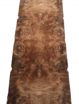 Nussbaum Wurzelholz Furnier Maser 2W 74x31-34cm x 2 Blätter 