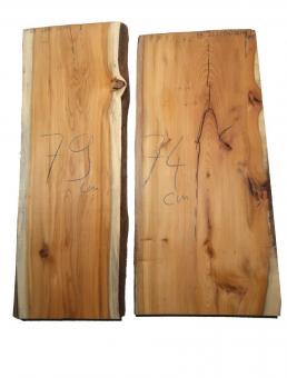 1x Eibe Holz Eibenholz Edelholz rustikal 74x33-35cm x 36-37mm 