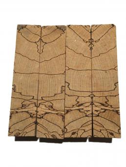 4x Gestockte Buche Messergriff crosscut Holz 20x5,2x4,6cm P1 