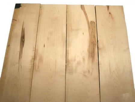 4x Ahornholz Ahorn Holz Brett 63x17-18cm x 24mm #W5 