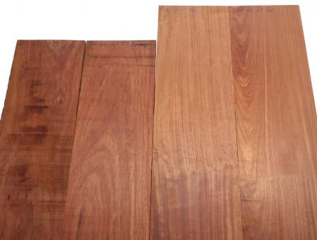 2x Bubinga Holz Rosenholz 75x19,5cm x 23mm 