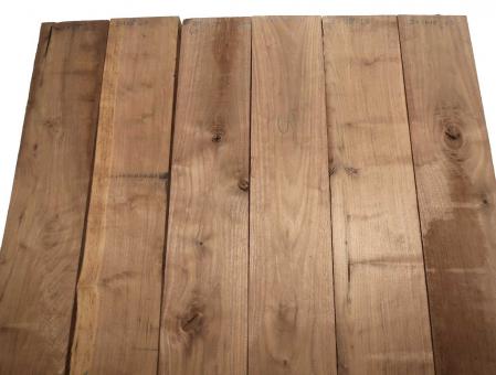 1x Nussbaumholz Walnuss Holz rustikal 91x14-15cm x 49mm 