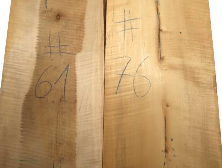 1x Ahorn Riegel Holz Riegelahorn curly 76x31cm x 46-49mm #76 