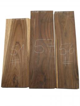 1x Palisander Holz ostindisch Sonokeling 51x18-19cm x 36-40mm #51 