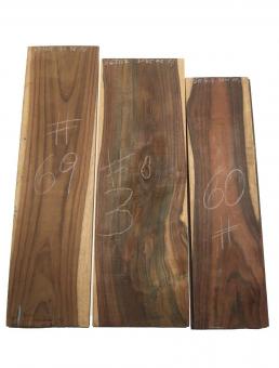 1x Palisander Holz ostindisch Sonokeling 69x17-19cm x 32-38mm #69 