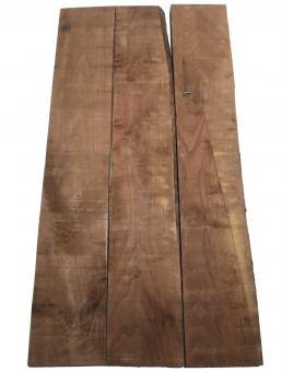 3x Walnussholz Nussbaumholz 92x14-16cm x 26-27mm #T3 