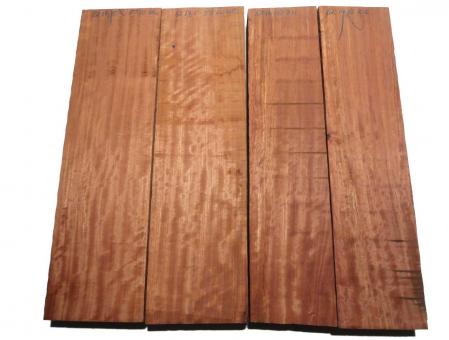 1x Bubinga Holz Riegel Rosenholz Curly 62x17,5cm x 59-60mm 