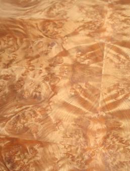 Golden Madrona Maser Furnier dünn m Papier 125x60-62cm 1 Blatt 