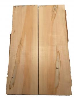 2x Ahorn Holz Brett Ambrosia Maple 67x21-23cm x 38-39mm #K2 