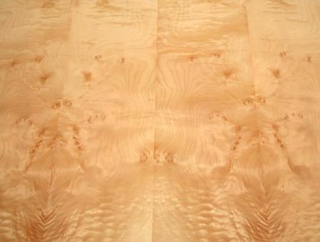 Muschel Maser Furnier Ahorn Quilted Maple 96x23-25cm 2 Blätter 