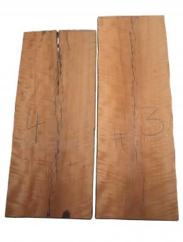 1x Elsbeere Riegel Holz Birnbaum Curly 83x33-35cm x 15-17mm #4 