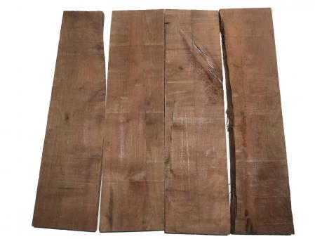 4x Walnussholz Nussbaumholz 68x13,5-17cm x 26-27mm #H3 