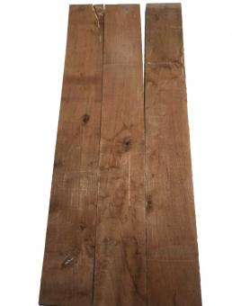 3x Walnussholz Nussbaumholz 102x13-13,5cm x 26-27mm #F7 