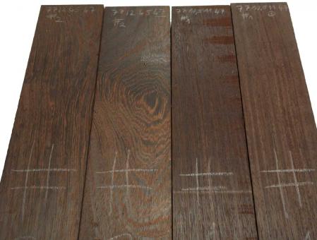 2x Wenge Holz Wengenholz Panga Panga 77x10,5-11cm x 47mm #1 