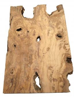 1x Oliven Wurzelholz Olivenbaum Maser Holz 60x40cm x 26-28mm 