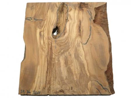 1x Oliven Wurzelholz Olivenbaum Maser Holz 39x36cm x 32-33mm 