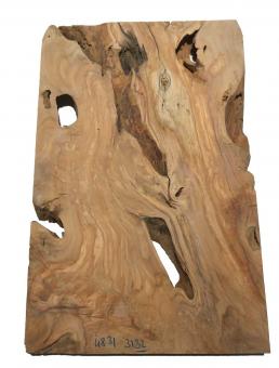 1x Oliven Wurzelholz Olivenbaum Epoxid Holz 48x31cm x 31-32mm 