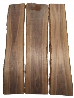 3x Walnussholz Nussbaumholz 105x21-30cm x 18mm #J3 