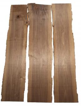 3x Walnussholz Nussbaumholz 105x19-28cm x 18mm #J4 