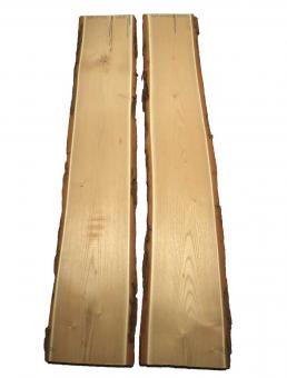 2x Akazienholz Robinie Holz Akazie 129x23-26cm x 29mm 