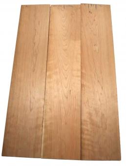 3x Kirschbaum Riegel Holz Curly 102x21,5cm x 23mm #K5 