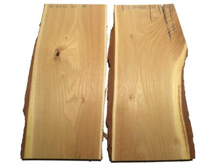 2x Akazienholz Robinie Holz Akazie 66x27-33cm x 29mm 