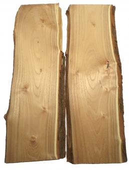 2x Akazienholz Robinie Holz Akazie 77x25-28cm x 29mm 