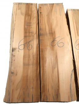 2x Satin Nussbaum Holz Amberbaum 66x18-20cm x 42-48mm #66 