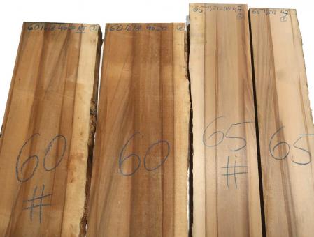 2x Satin Nussbaum Holz f Kleinteile 60x16-18cm x 46-50mm #60 