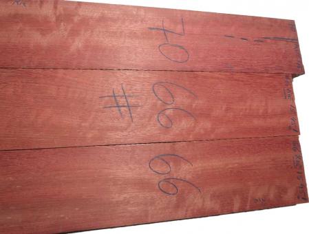 1x Amarant Holz Riegel Curly 70x14,5-15cm x 45mm #70 