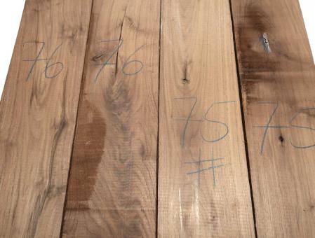 2x Nussbaumholz Walnuss Holz 76x14cm x 48-50mm #76 