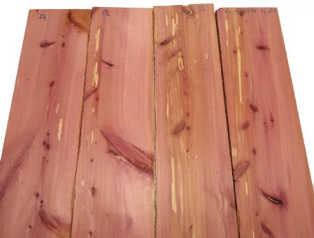 2x Aromatische Rotzeder Zeder Holz 84x17,5cm x 23-24mm #D1 