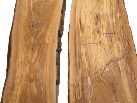 1x Olivenholz Olive Holz für Epoxid 120x33-39cm x 54mm #2 