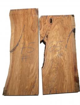 1x Olivenholz Olive Holz für Epoxid 65x24-32cm x 50mm #65 