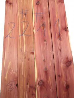2x Aromatische Rotzeder Zeder Holz 130x13,5cm x 50mm #1 