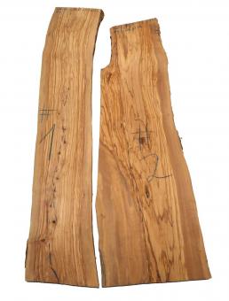 1x Olivenholz Brett Holz 109x20-22cm x 33-34mm #1 