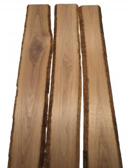 3x Nussbaum Holz Walnuss 104x14-19cm x 18mm #V7 