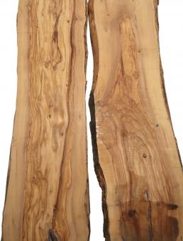 2x Olivenholz Brett Holz 104x20-22cm x 37-38mm 