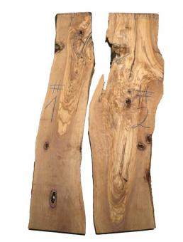 1x Olivenholz Olive Holz f Epoxid 112x23-32cm x 35-36mm #2 