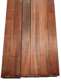 1x Tigerwood Holz Kantel Drechseln 61x5,5x5,5cm dunkel 